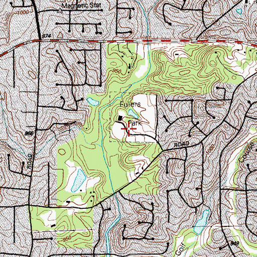 Topographic Map of Fullers Park, GA