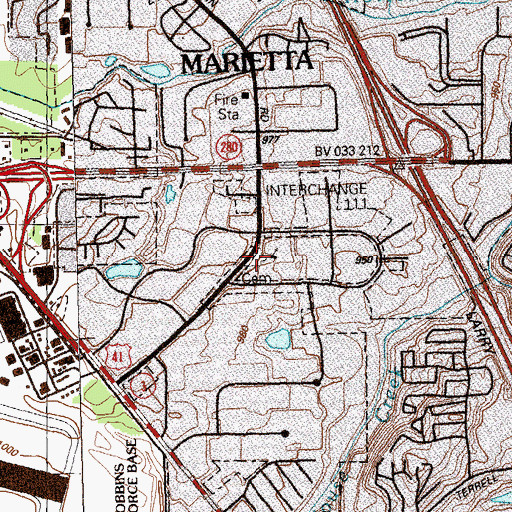 Topographic Map of Haney Grove Cemetery, GA
