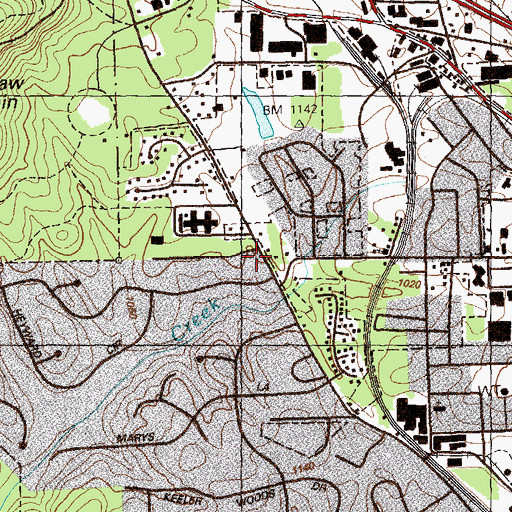 Topographic Map of Hangmans Hill Cemetery, GA