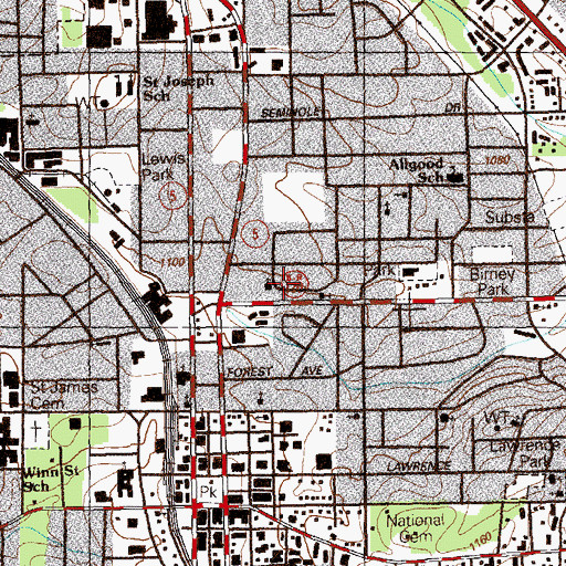 Topographic Map of Holiness Church, GA