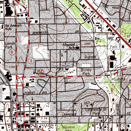 Topographic Map of Holsey Chapel Christian Methodist Episcopal Church, GA