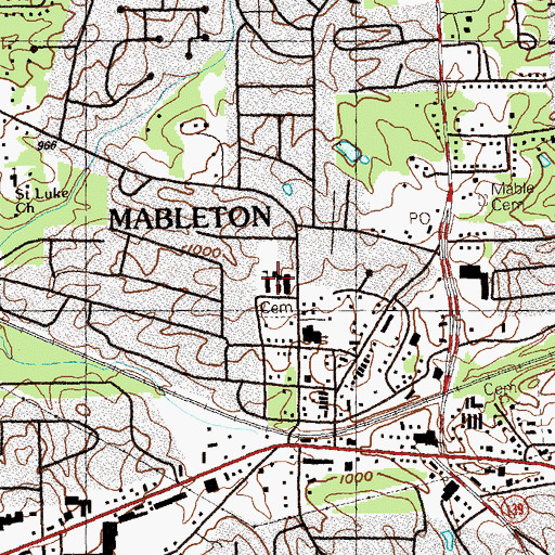 Topographic Map of Mableton Elementary School, GA