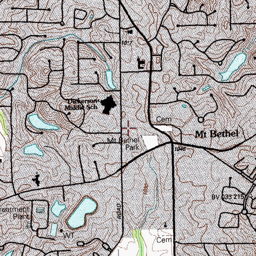 Topographic Map of Mount Bethel Park, GA