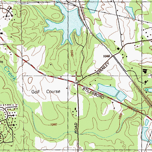 Topographic Map of New Salem Cemetery, GA