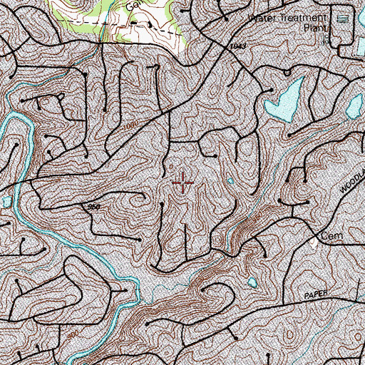 Topographic Map of Noegele Cemetery, GA