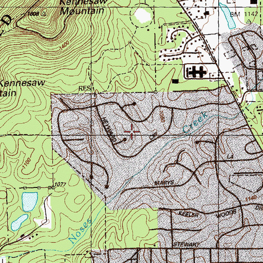 Topographic Map of Oakton, GA