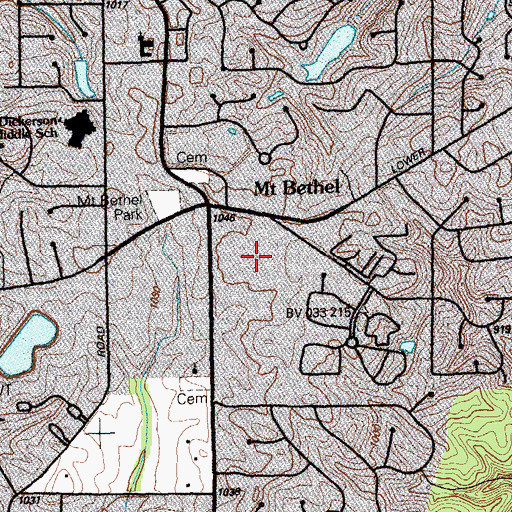 Topographic Map of Parkaire Mall Shopping Center, GA