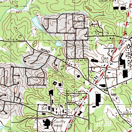 Topographic Map of Rogers Cemetery, GA