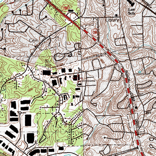 Topographic Map of South Cobb Industrial Park, GA