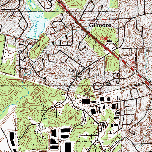 Topographic Map of Welcome Grove Baptist Church, GA
