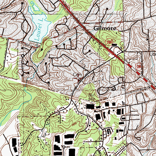 Topographic Map of Welcome Grove Cemetery, GA