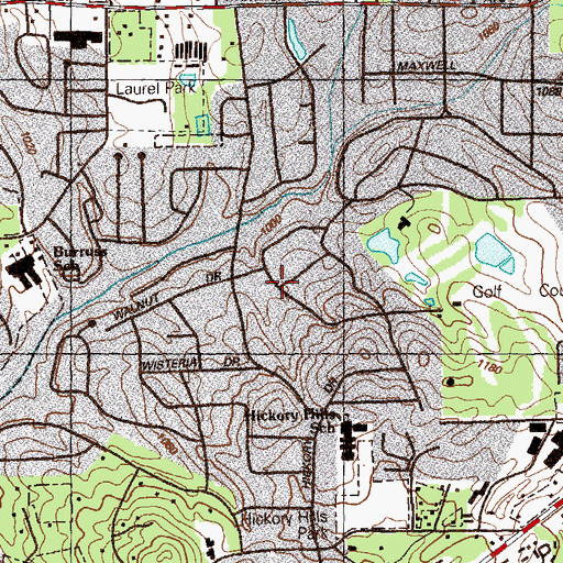 Topographic Map of Whitlock, GA