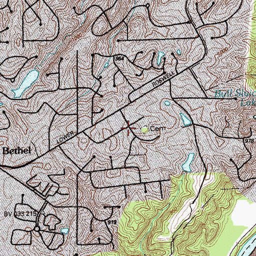 Topographic Map of Chattahoochee Heights, GA
