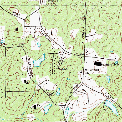 Topographic Map of Etheridge Glen, GA