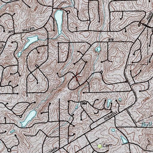 Topographic Map of Forest Brook, GA