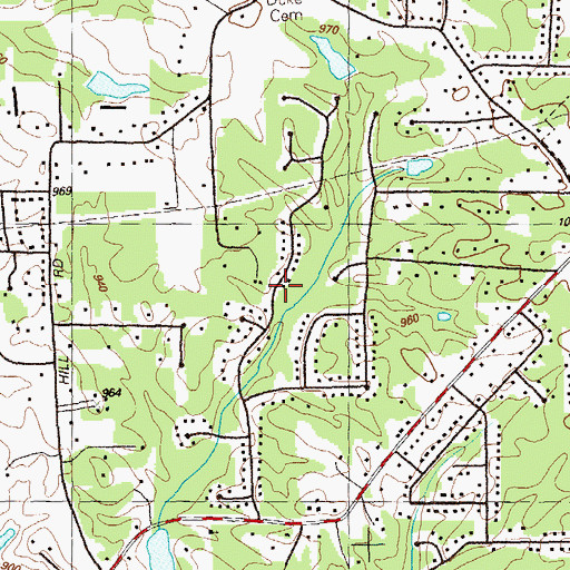Topographic Map of Forest Glen, GA