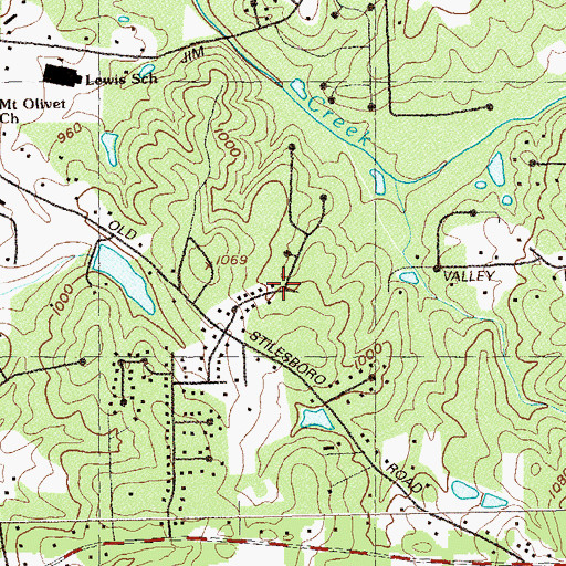 Topographic Map of Hunt Club, GA