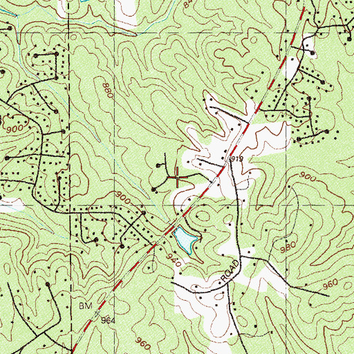 Topographic Map of Jarratt Crossing, GA