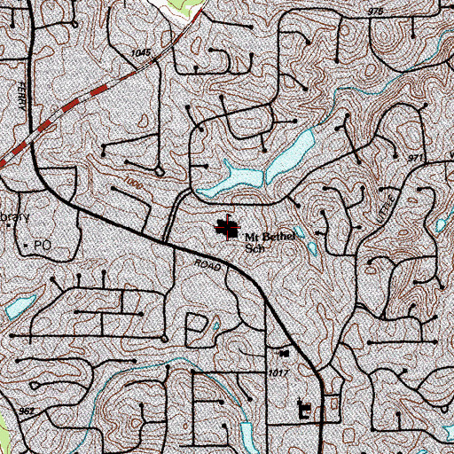 Topographic Map of Mount Bethel Elementary School, GA
