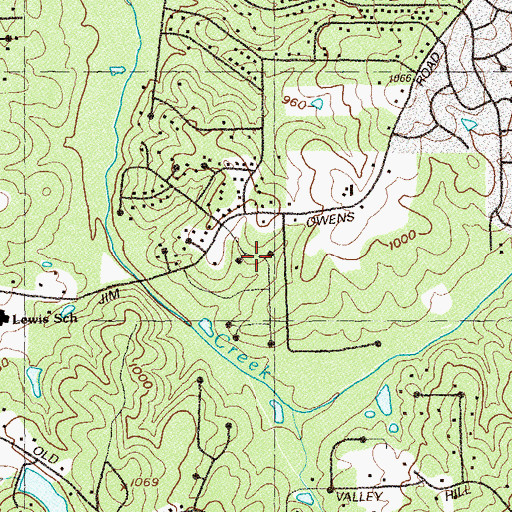 Topographic Map of Northwind, GA