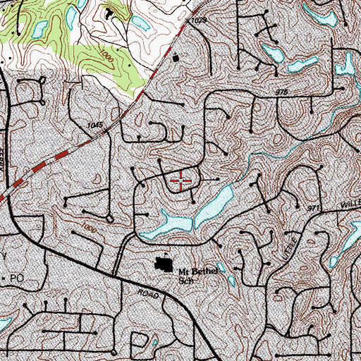 Topographic Map of Princeton Lakes, GA