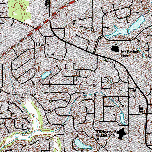 Topographic Map of Princeton Walk, GA