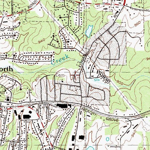 Topographic Map of Summer Trace, GA