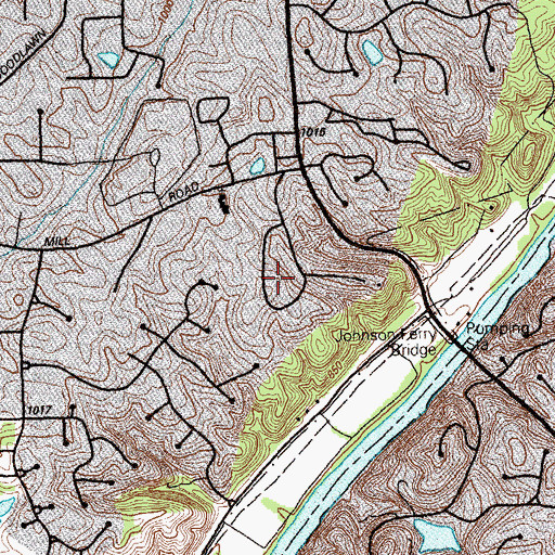 Topographic Map of The Columns, GA