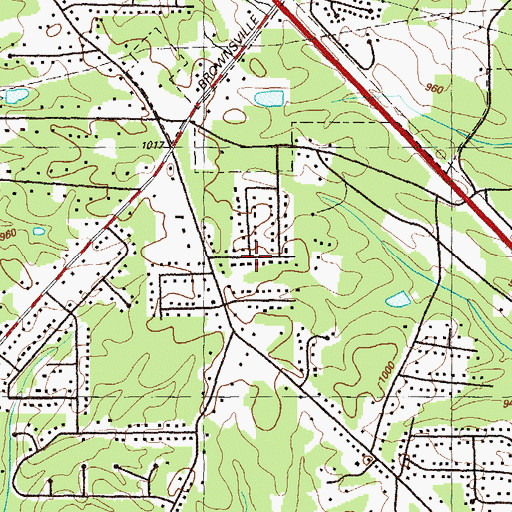 Topographic Map of Wasilla Estates, GA