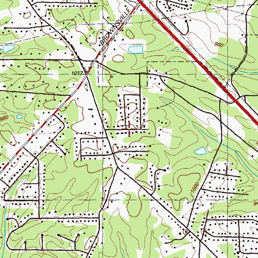 Topographic Map of Wasilla Estates, GA