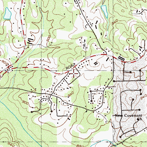 Topographic Map of Vestavia Estates, GA