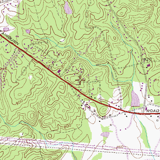 Topographic Map of Bible Church, GA