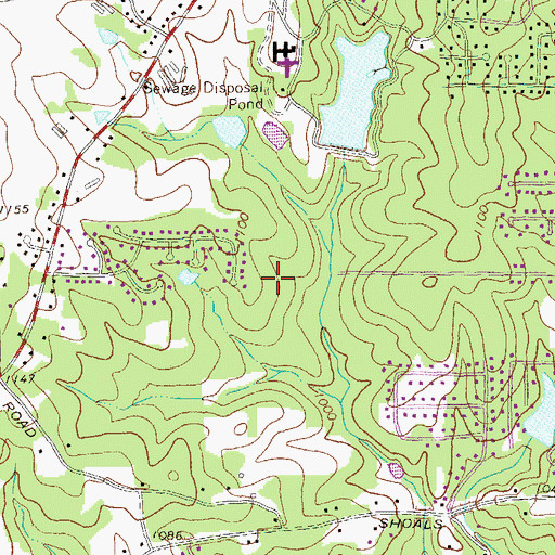 Topographic Map of Bill Arp Elementary School, GA