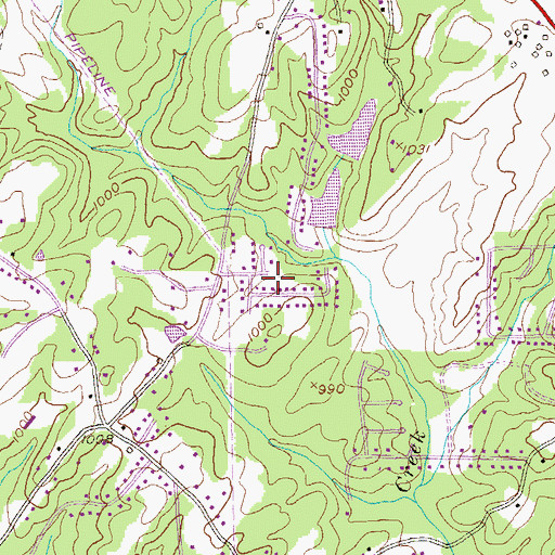 Topographic Map of Blair Heights, GA