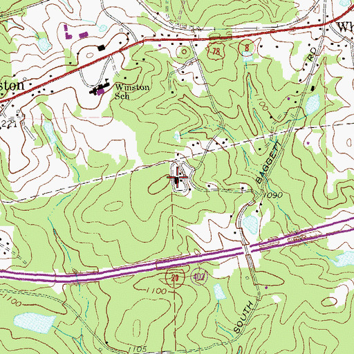 Topographic Map of Canaan Camp, GA
