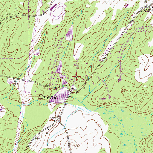 Topographic Map of Carmel Chase, GA