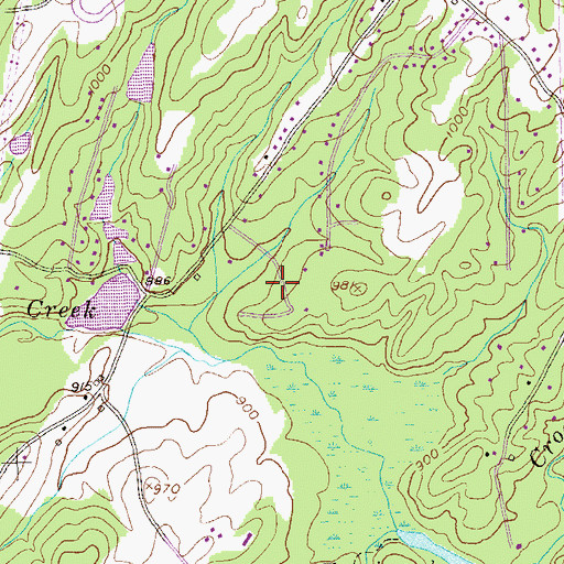 Topographic Map of Carmel Farms, GA