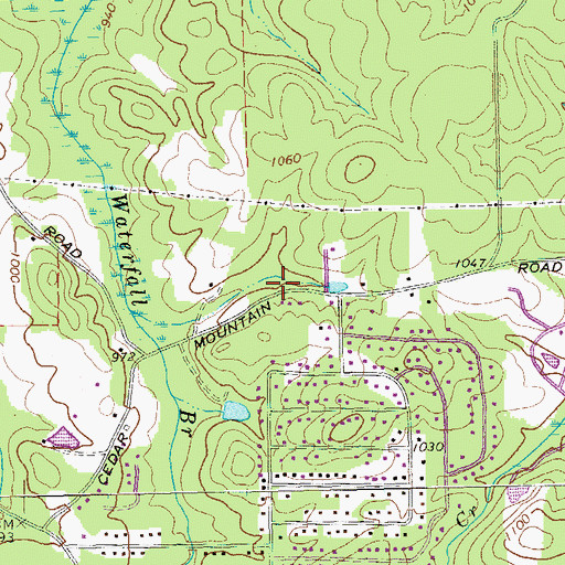 Topographic Map of Cedar Mountain Church, GA