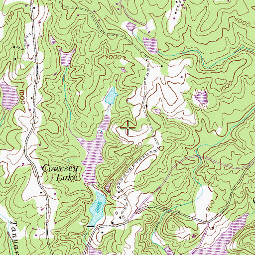 Topographic Map of Chapel Hill Elementary School, GA