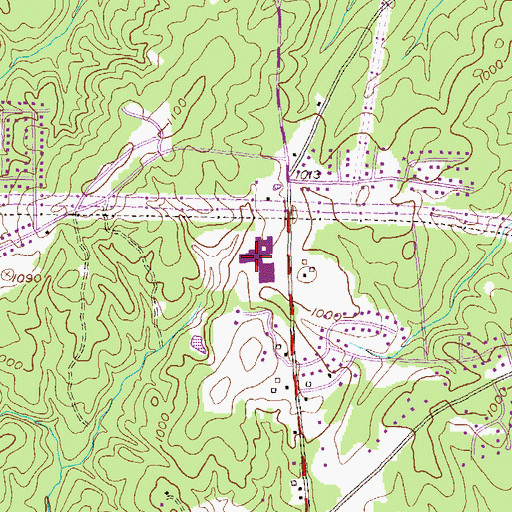 Topographic Map of Chapel Hill Middle School, GA