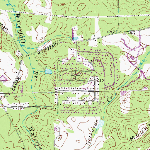 Topographic Map of Corn Crib Mobile Home Park, GA
