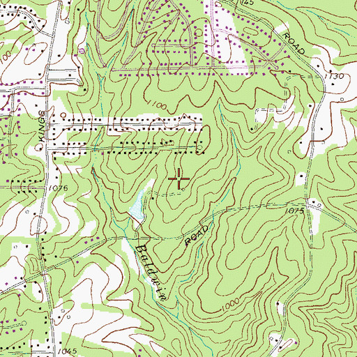 Topographic Map of Dorsett Shoals Elementary School, GA
