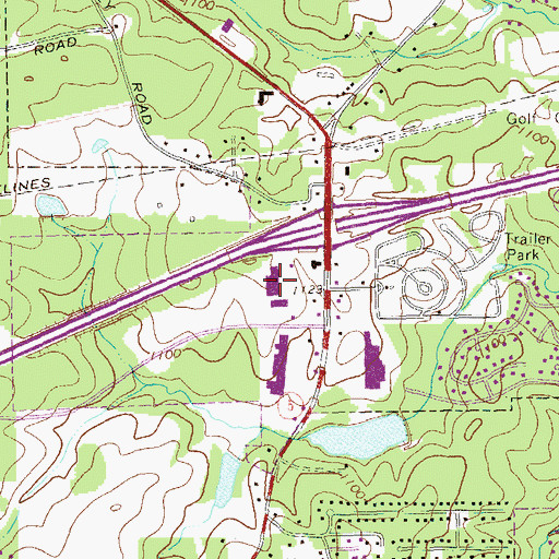 Topographic Map of Douglas Corner Shopping Center, GA