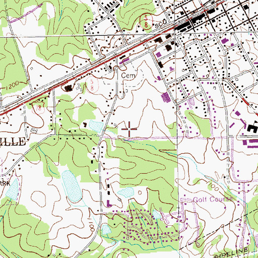 Topographic Map of Douglas County Public Library, GA