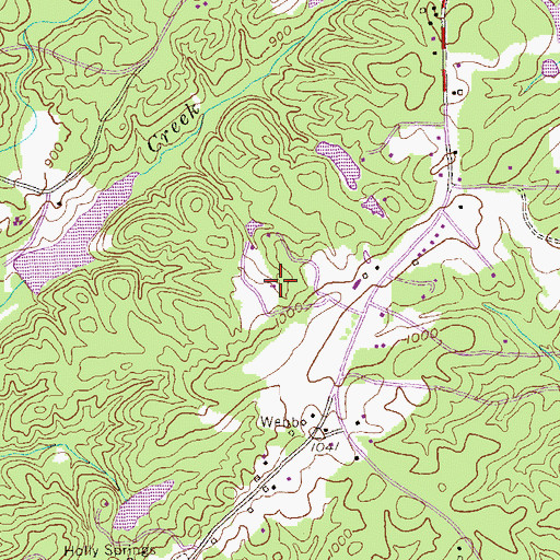 Topographic Map of Douglas Estates, GA