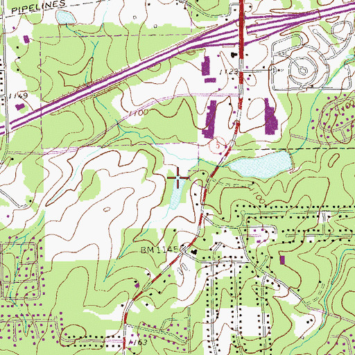 Topographic Map of Easons Lake, GA