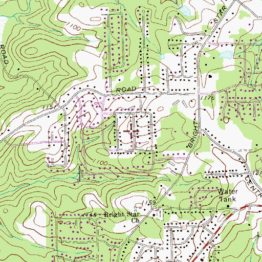 Topographic Map of Executive Heights, GA