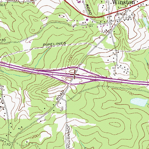 Topographic Map of Exit 7, GA