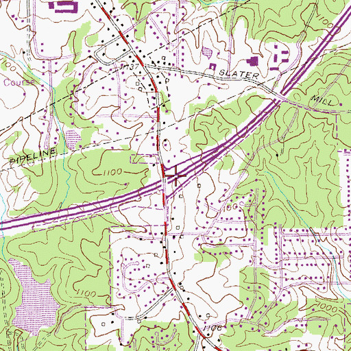 Topographic Map of Exit 9, GA