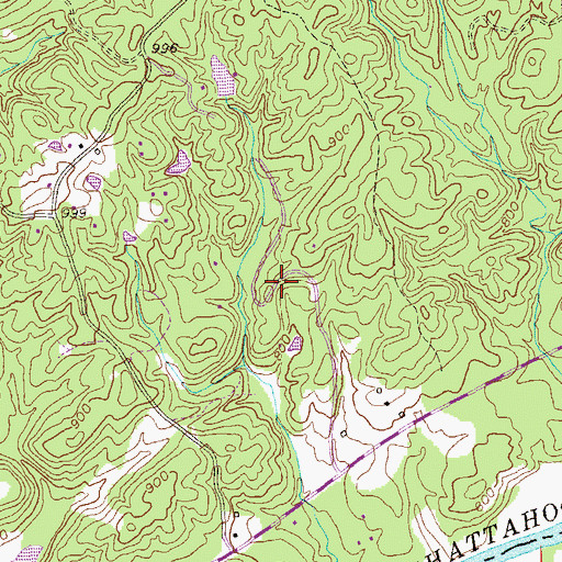 Topographic Map of Five Notch Acres, GA